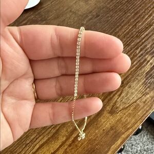 Gold Bungee Tennis Bracelet